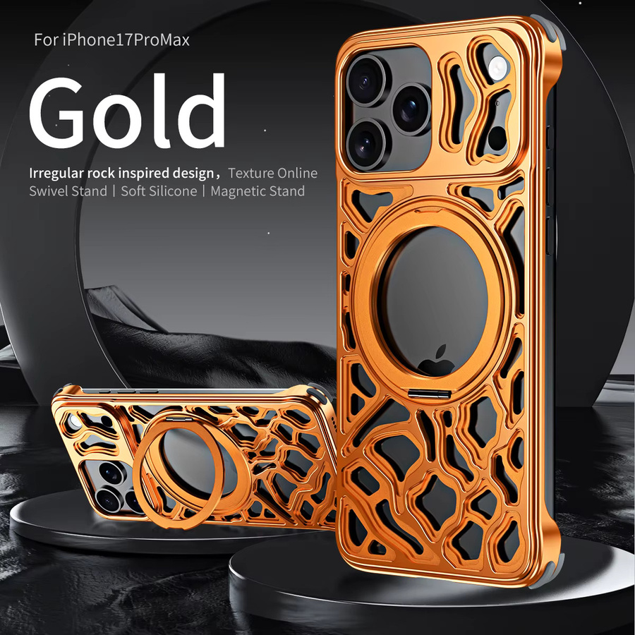 dcoud Magnetische 360 Grad Unsichtbare Halterung Handyhülle für iPhone 17 16 15 Pro Max mit Magsafe und Aluminiumlegierung in Grau - Bild 5