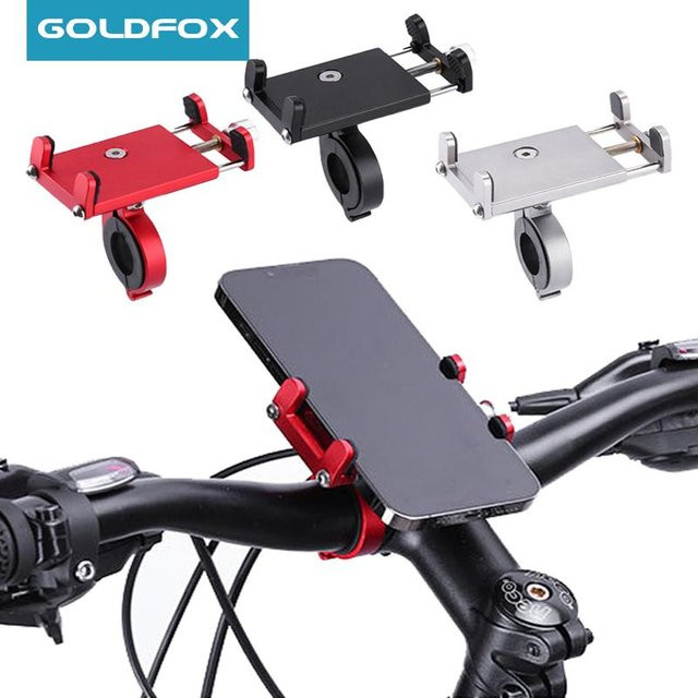 GOLDFOX MTB Fahrrad Telefonhalterung aus Aluminiumlegierung in Rot mit Anti-Rutsch-Funktion und GPS-Unterstützung - Bild 1