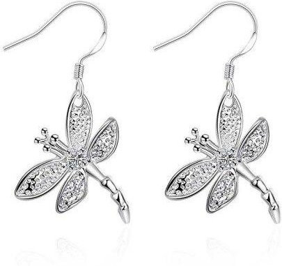 YIRAN Jewelry Ohrringe Libelle, Silber-überzogen, Zirkon, Damen - Bild 1