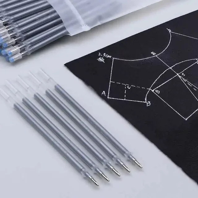 50 Stück Textilmarker Refill Silber 1,0 mm für Stoff und Leder waschbar und löschbar - Bild 1