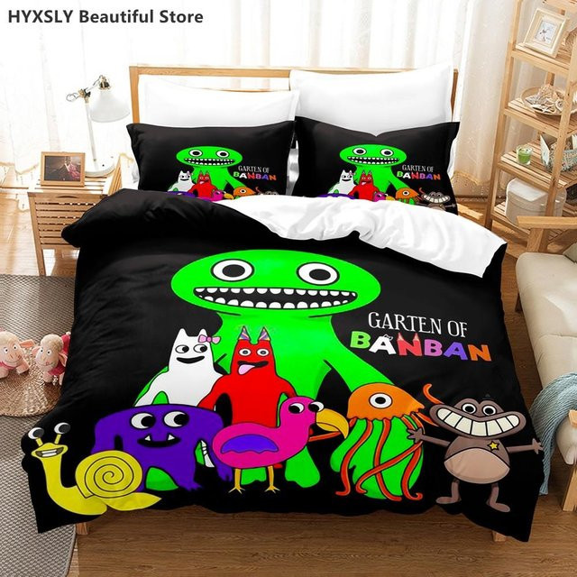 Banban Garten 3D Bettwäscheset für Kinder mit Bettbezug und Kissenbezügen, Mehrfarbig, B/H: 135 x 200 cm - Bild 1