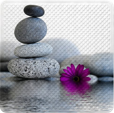 Sanilo Badematte Energy Stones, Grau, Quadratisch, B/T/H: 53 x 53 x 1 cm - Bild 1