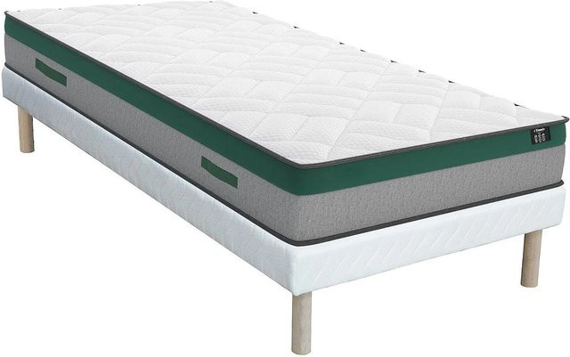 Vente-unique Bettgestell Prestige mit Matratze und Lattenrost in Weiß, Breite: 190 cm - Bild 1