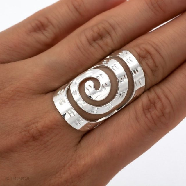 YoYo Ring Vintage Punk, versilbert, Unisex - Bild 1