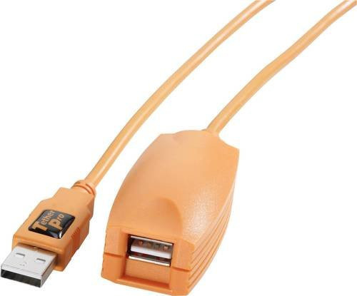 Tether Tools USB 2.0 Kabel mit Signalverstärkung, USB-A auf USB-A, Orange, 5,00 m, CU1917 - Bild 1