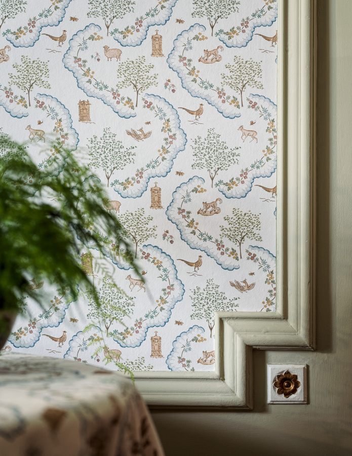 Sanderson Tapete Wildflower Meadow Going Green mit floralem Naturmotiv in Mehrfarbig - Bild 2