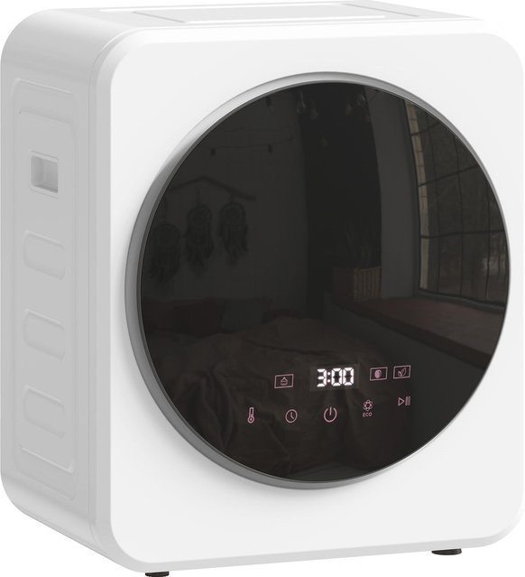 LightBuying Wärmepumpentrockner Kompakt Frontlader-Wäschetrockner mit Edelstahl-Trommel 800W Weiß B/T/H: 48 x 44 x 57 cm - Bild 1