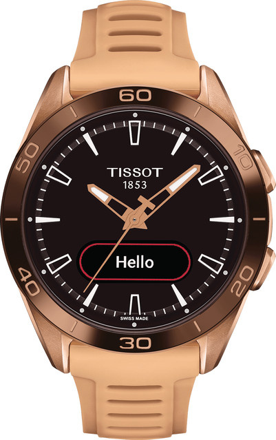 Tissot Smartwatch, Titan, Quarz, 44 mm, Silikon, Schwarz, Unisex - Bild 1