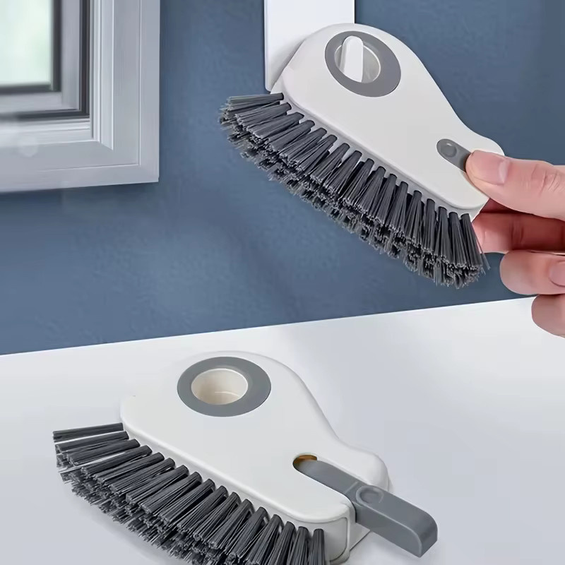 Meltset 2-in-1 Reinigungsbürste für Fensterrillen und Türschienen in Grau-Weiß mit abnehmbarem Kopf - Bild 3