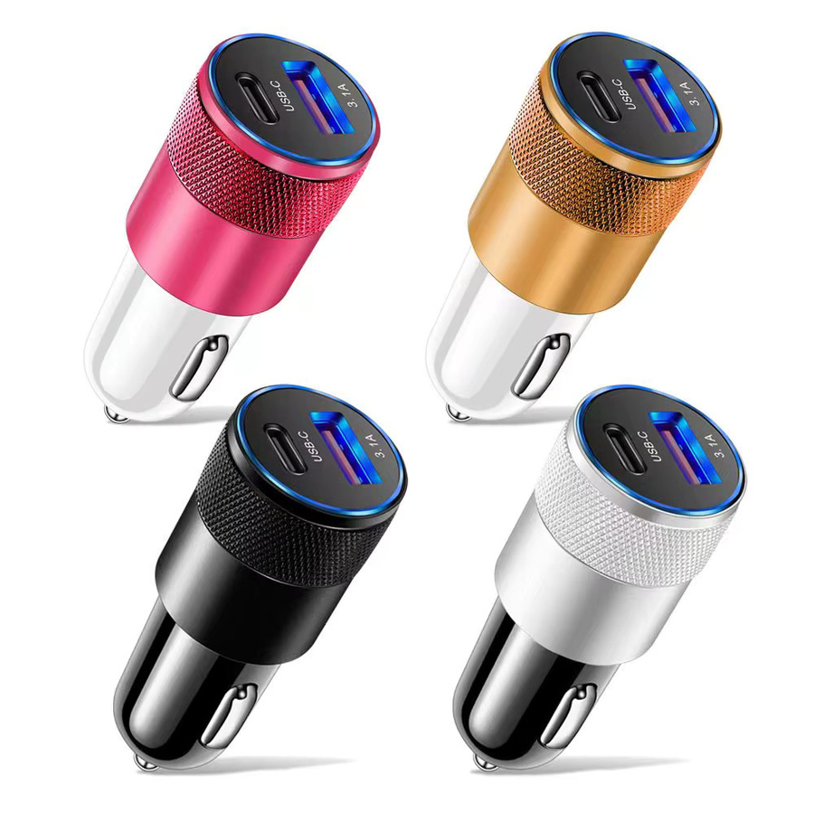 66 W PD Autoladegerät mit USB Typ C und Quick Charge 3.0 in Gold für iPhone, Samsung und Xiaomi - Bild 5
