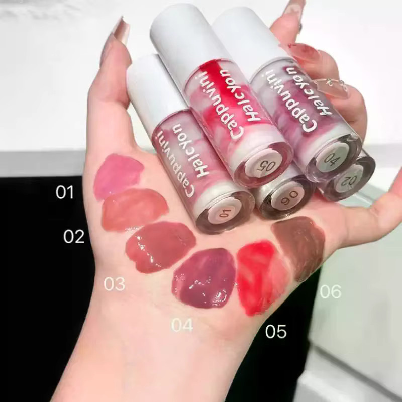 Cappuvini Lip Gloss, 2-Farben, Lip Glaze Pendant Lip Tint - Bild 3