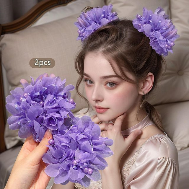 Stirnband, rosa, violett, Kinder - Bild 1