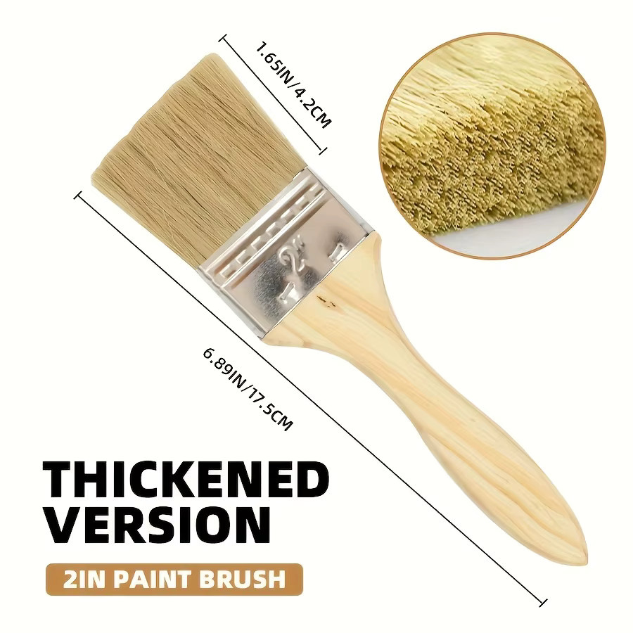 10 Stück Nylonpinsel mit Holzgriff für Aquarell und Reinigung - Bild 3