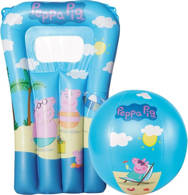 Happy People Peppa Pig Strandset mit Wasserball und Kindermatratze - Bild 1