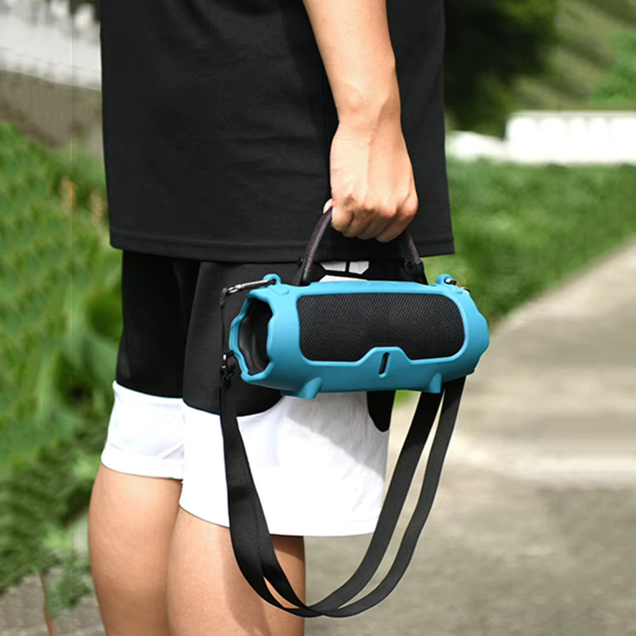 Tragbare Softcover Schutzhülle mit Schultergurt für JBL Charge 6 in Schwarz - Bild 2