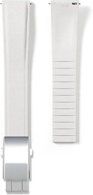 PINSENDA Uhrenarmband FKM-Gummi, Silber, Herren, 21mm - Bild 1