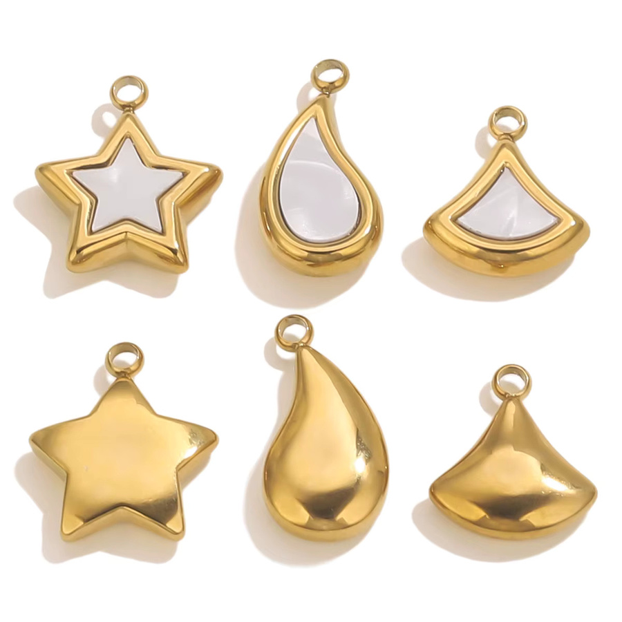 5 Stück Edelstahl Anhänger, Tropfen, Charms - Bild 2