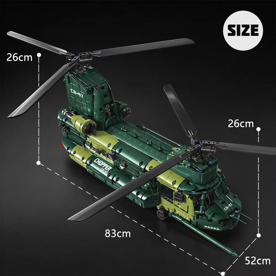 KAVOWORLD CR-97 Chinook Hubschrauber, Bausteine, 1826 Teile - Bild 2