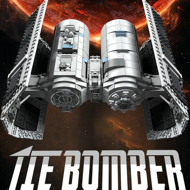Technische Krawatte Bomber, Bausteine, Weltraum, 1010 Teile, ab 18 Jahren - Bild 1