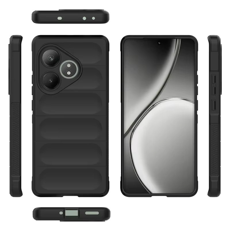 Stoßfeste Silikon Schutzhülle für OPPO Realme GT 6, GT 6T, GT6 Neo, 6 SE, GT NEO5 und GT3 in Schwarz - Bild 2
