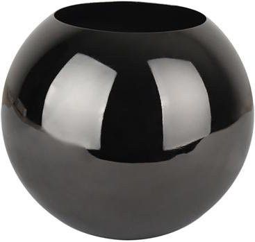 Corefit Kugelförmige Blumenvase aus Edelstahl in Schwarz für minimalistische Dekoration, B/T/H: 14 x 14 x 14 cm - Bild 1