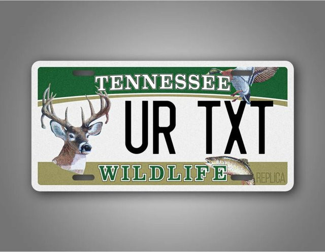 CIFBUY Personalisiertes Deko-Etikett mit Tennessee-Wildtier-Motiv in Weiß und Multicolour im rustikalen Design für die Wanddekoration - Bild 1