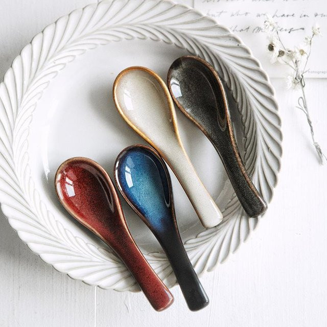 NATAWA Keramik-Suppenlöffel in Weiß für Reis und Suppen - Bild 1