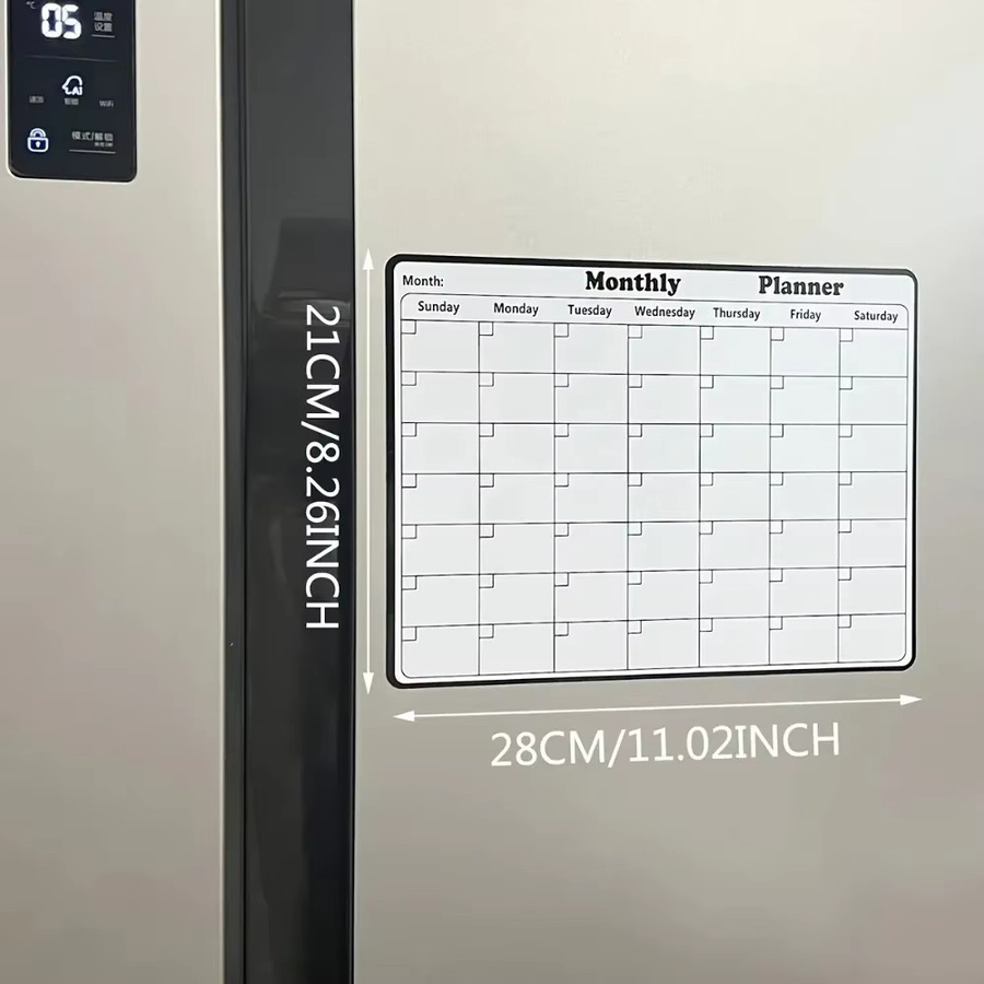 Multifunktionaler magnetischer Kühlschrankplaner als trocken abwischbarer Kalender in Weiß - Bild 5
