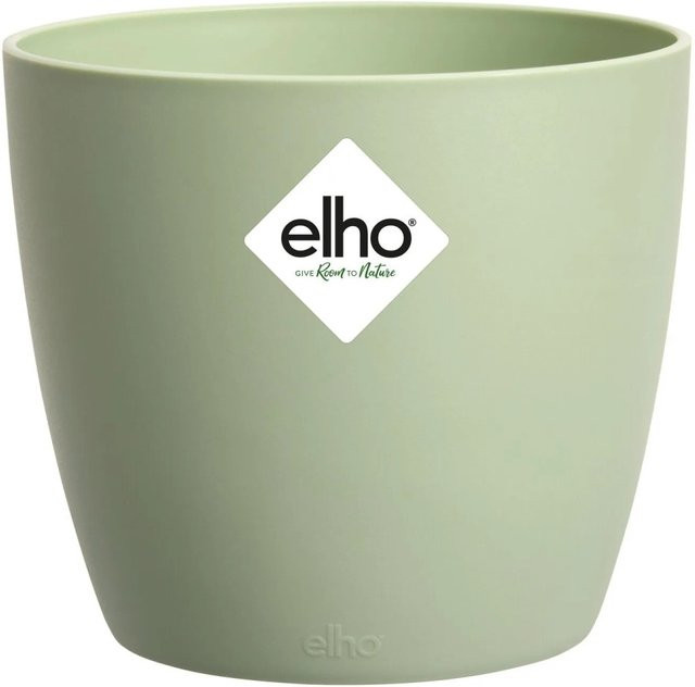 Elho Blumentopf Brussels modern rund in Grün, Durchmesser: 18,2 cm, Höhe: 16,7 cm - Bild 1