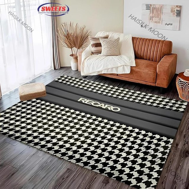 Karpetti Teppich mit R-Recaro Logo Druck in Schwarz, B/B: 80 x 140 cm - Bild 1