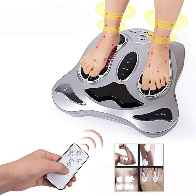 VamsLuna Elektrisches EMS-Fußmassagegerät mit Fernbedienung und Heiztherapie in Weiß - Bild 1