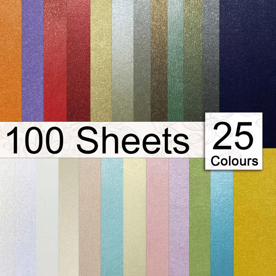 OBESTDA Perlglanzpapier Set in 25 Farben, bedruckbar, 120 g/m², Bastelpapier für Kinder und DIY Scrapbooking, Multicolour - Bild 2