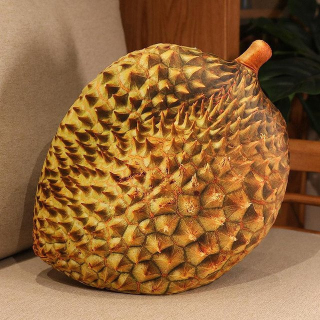 Yiran Toy Plüschkissen in Obst-Optik, Gefülltes Sitzkissen als Dekoration und Rückenstütze, Grün - Bild 1