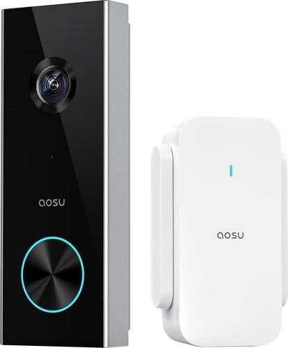 Aosu V8P Video-Türsprechanlage WLAN Komplett-Set in Grau und Weiß - Bild 1