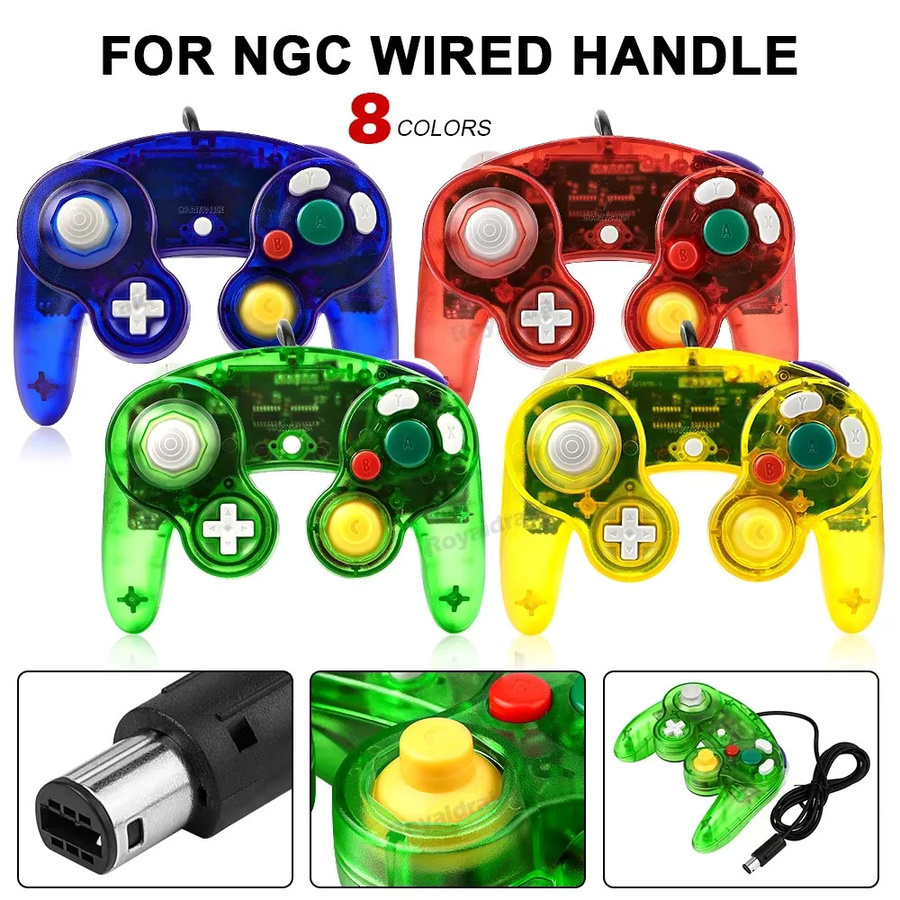 Transparenter kabelgebundener Retro Gamepad Controller für NGC GameCube Spielkonsole in Multicolour - Bild 4