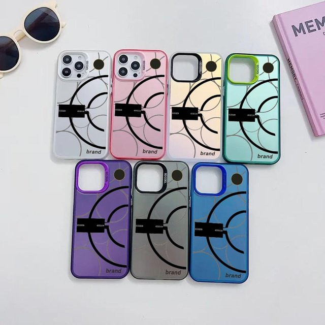 Smartphone Schutzhülle lMDColor Silber mit S-Steine Kreis Design für iPhone 17 16e 15 14 13 12 11 Pro Max Plus - Bild 1