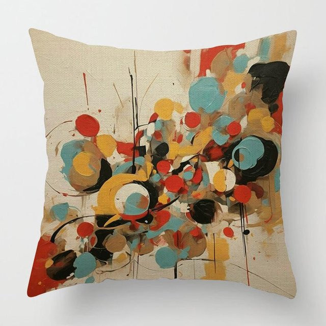 JMG Clothing Kissenbezug im nordischen Stil mit abstraktem geometrischem Design, mehrfarbig, B/H: 50 x 50 cm - Bild 1