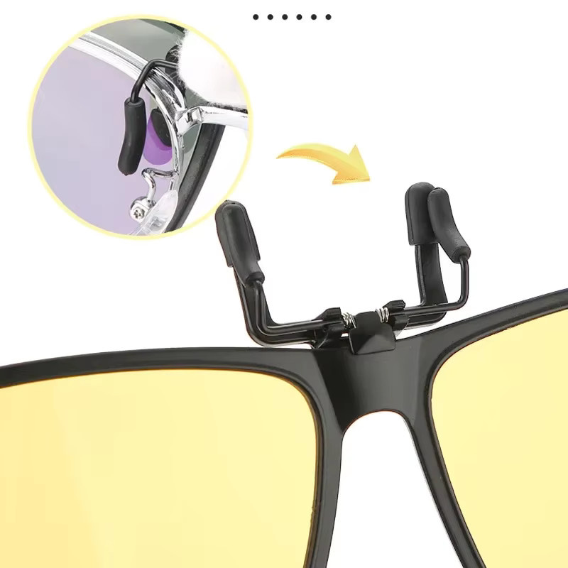ERIKOLE Flip Up Clip-on Sonnenbrille, Vollrand, TR90, Unisex, polarisiert, photochrom, verspiegelt - Bild 4