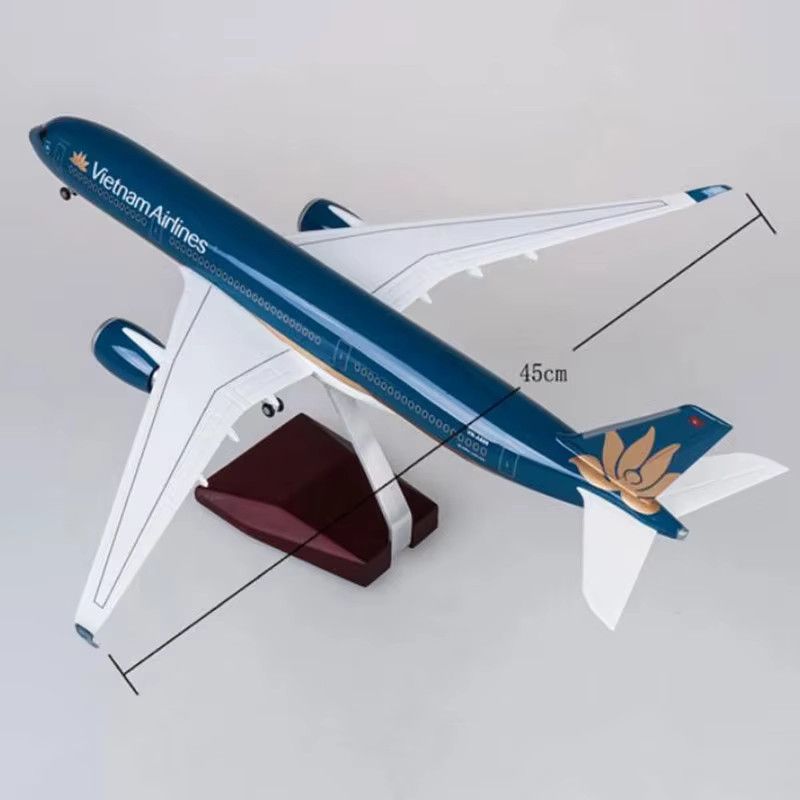ZOCO Flugzeugmodell Airbus A350 Vietnam Airlines 1/142 aus Harz mit Licht und Radfahrwerk, Länge: 47 cm - Bild 2