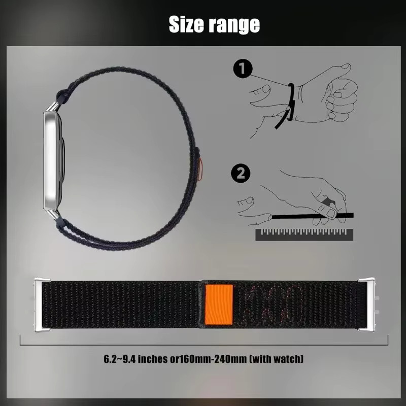 CAOWTAN Sport-Nylonschlaufe für Samsung Galaxy Fit3 Uhrenarmband mit Metallanschluss, atmungsaktiv und bequem - Bild 6