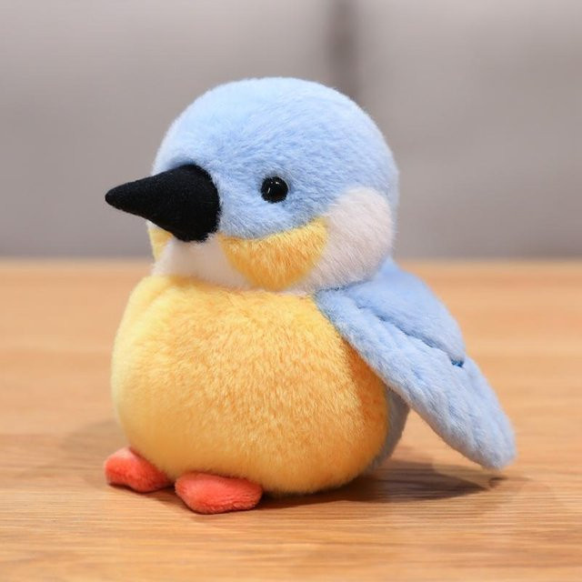 Vogel Plüschtier, Spatz Taube Stofftier, blau, ab 14 Jahre - Bild 1