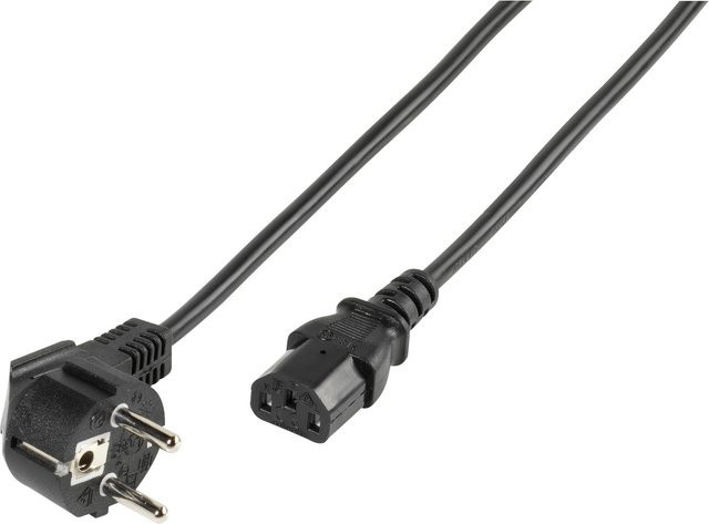 Vivanco Kaltgerätekabel mit 3-poligem IEC Stecker in Schwarz, Länge: 3 m - Bild 1