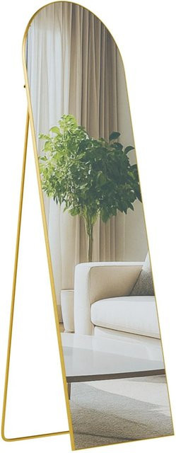 DELUKE Standspiegel MALAGA Ganzkörperspiegel freistehend in Gold, B/T/H: 50 x 3 x 160 cm - Bild 1