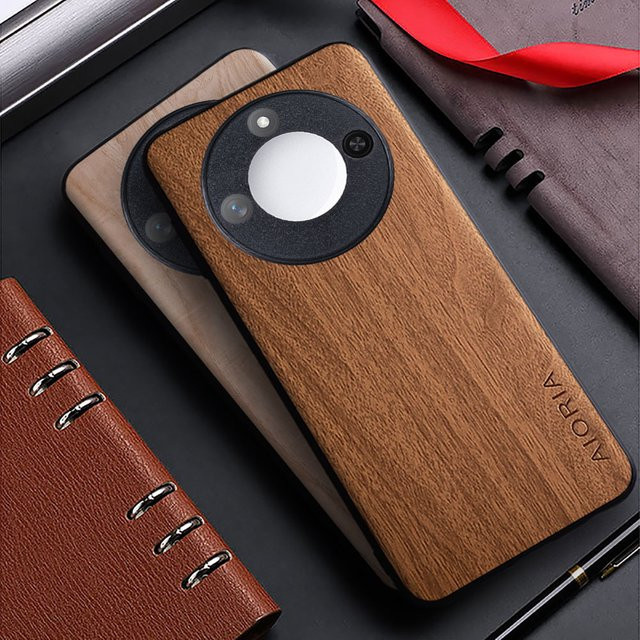 Schutzhülle mit Bambus-Holzmuster für Honor X9C Smart X9A X9B X8 X8A X8B X7C X7A X7B 5G 4G in Braun und Multicolour - Bild 1