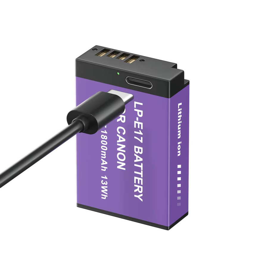 2 Stück LP-E17 Akku mit USB Typ C Anschluss für Canon EOS RP 200 250D M3 M5 M6 750D 760D T6i T6s 800D 8000D 77D Kiss X8i, 1800mAh - Bild 7