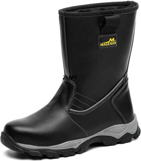Avant-garde Sicherheitsschuhe für Männer in Schwarz, wasserdichte Arbeitsstiefel mit Stahlkappe und Pannenschutz, Größe 42 - Bild 1