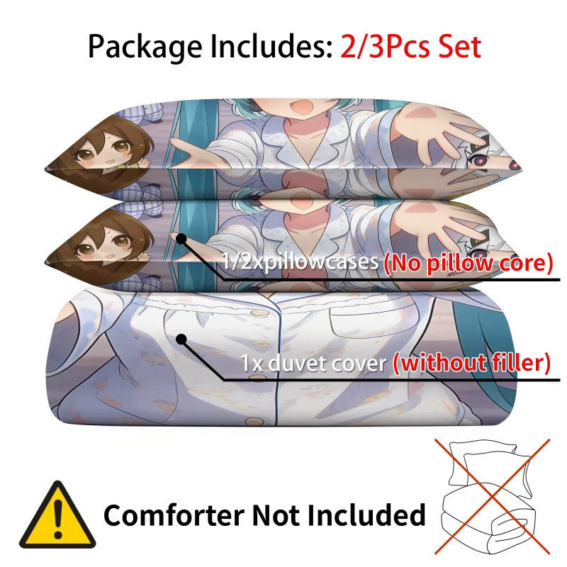 2/3-teiliges Hatsune Miku Bettwäsche-Set VOCALOID Anime Motiv in Multicolour - Bild 3