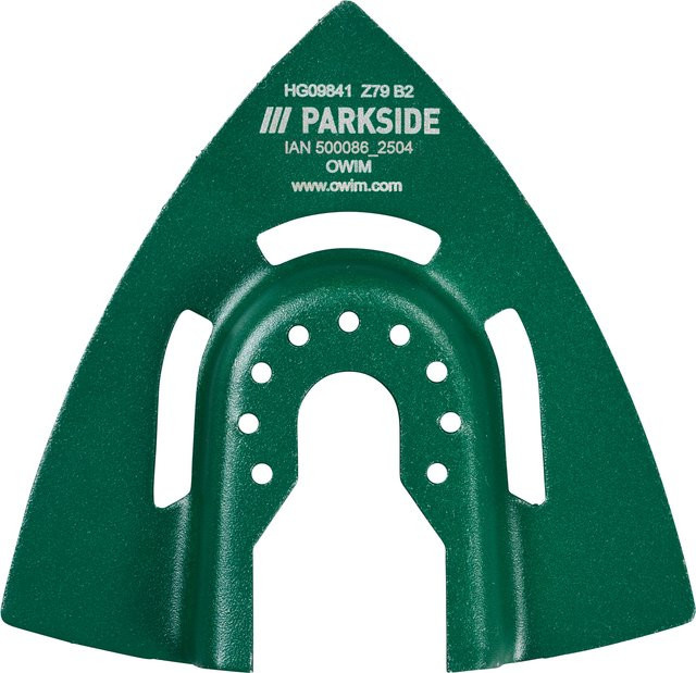Parkside Riff-Schleifplatte Z79 Schleifplatte für Multifunktionswerkzeuge für Holz und Metall in Grün - Bild 1
