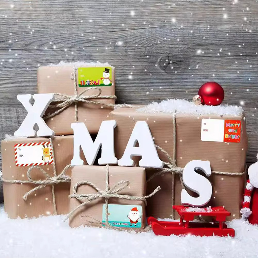 500 Stück selbstklebende Weihnachtsanhänger und Geschenkanhänger in Multicolour aus Papier - Bild 5