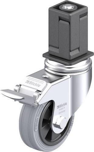 Blickle Apparate-Lenkrolle LKRA-VPA 80G-11-FI-EV18 in Schwarz-Grau mit 80mm Rad-Durchmesser und 80kg Tragfähigkeit - Bild 1